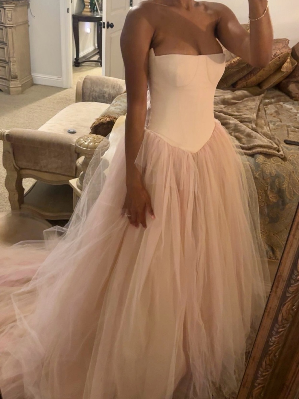 Pink Vera Wang wedding dress - Picture 7 of 8